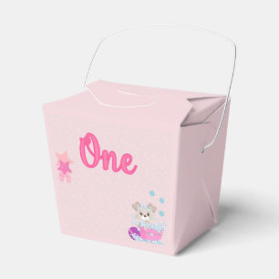 Puppy in Bath One Year Old Girl Birthday Favour Box