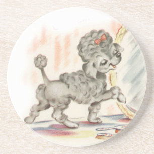 puppy in mirror coaster