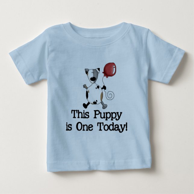 Puppy is One Birthday Tshirts and Gifts (Front)
