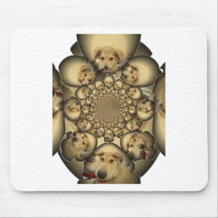 Puppy Kaleidoscope Art Print Mouse Pad