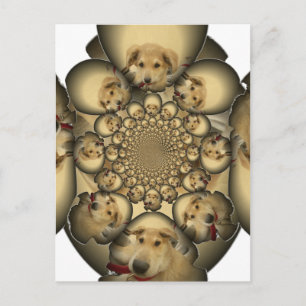 Puppy Kaleidoscope Art Print Postcard