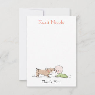 Puppy Kisses Baby Shower Thank You Cards