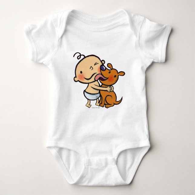 Puppy Kisses for the Baby Baby Bodysuit (Front)