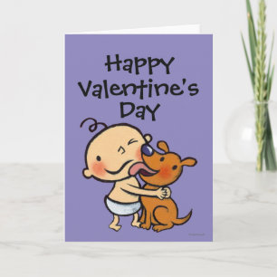 Puppy Kisses for the Baby Holiday Card