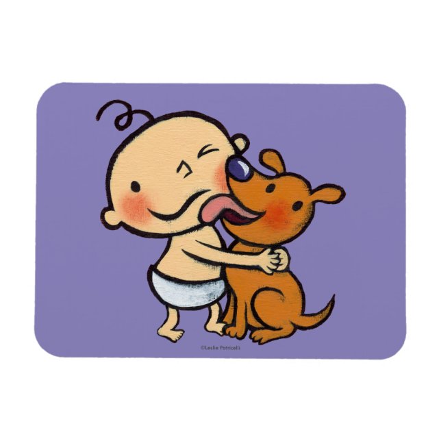 Puppy Kisses for the Baby Magnet (Horizontal)