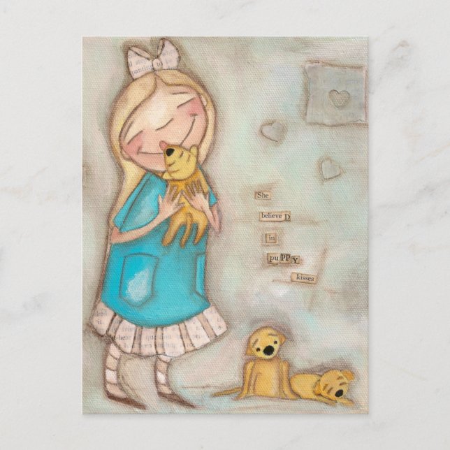 Puppy Kisses - Postcard (Front)