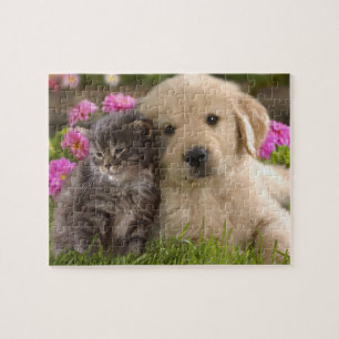 Puppy & Kitten Game Puzzle
