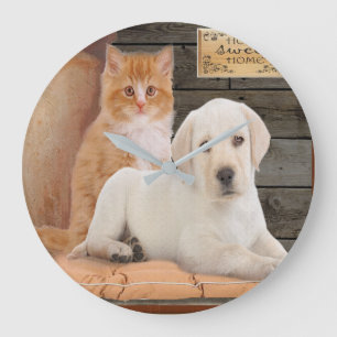 Puppy Large Clock