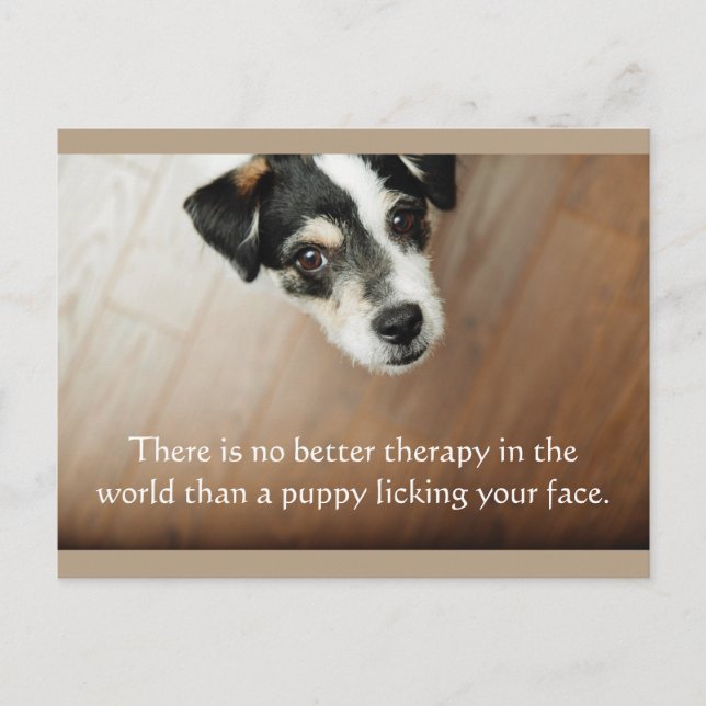 Puppy Lick Therapy Dog Postcard (Front)