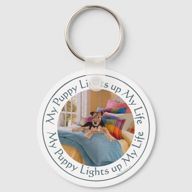 Puppy Lights Up MY Life Key Ring (Front)