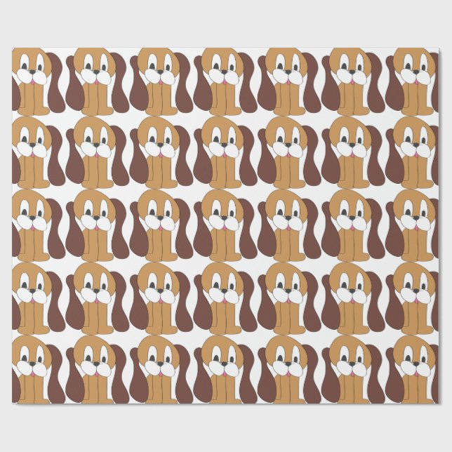 PUPPY LONG EARS WRAPPING PAPER (Flat)