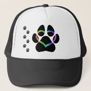 PUPPY LOVE Black Trucker Hat