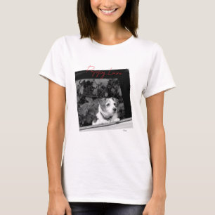 Puppy Love Black & White Dog Photo T-Shirt