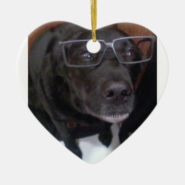 Puppy Love Ceramic Tree Decoration (Front)