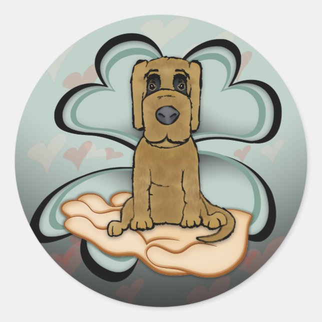 Puppy Love Classic Round Sticker (Front)