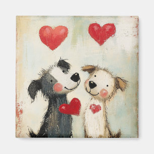 Puppy Love, dog valentine, Magnet