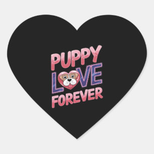 Puppy Love Forever Dog Heart Sticker
