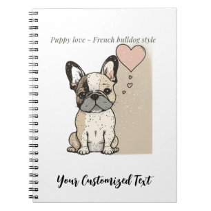 Puppy love - French bulldog style T-Shirt Notebook