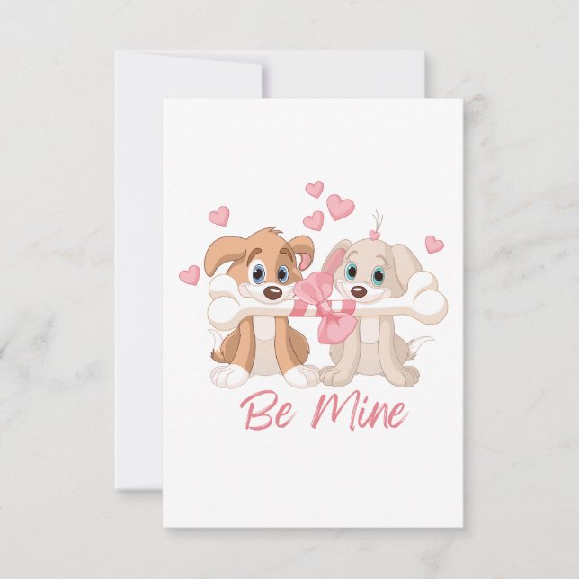 Puppy Love Greeting Card (Front)