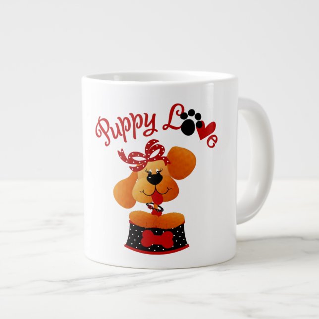 Puppy Love- Jumbo Mug (Front Right)