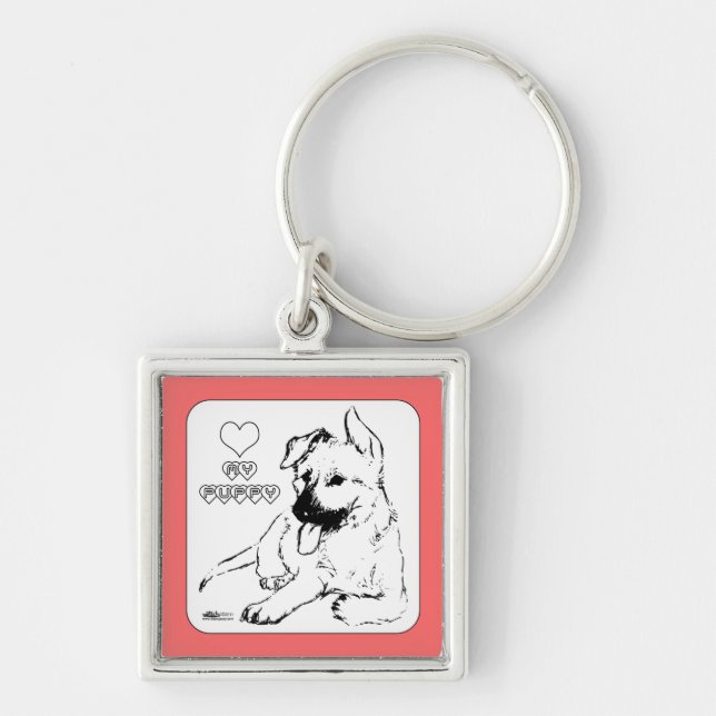 Puppy Love Key Ring (Front)