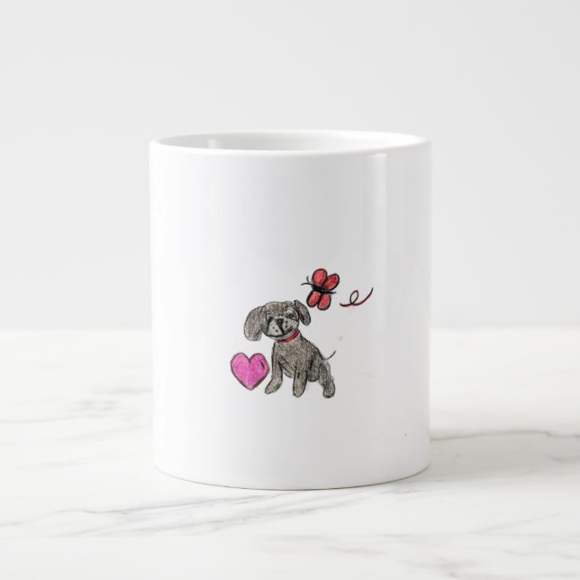 Puppy Love Large Coffee Mug (Front)