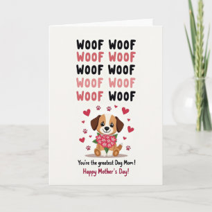 Puppy Love Mothers Day Greeting Card