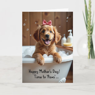 Puppy Love Mothers Day Scene Card