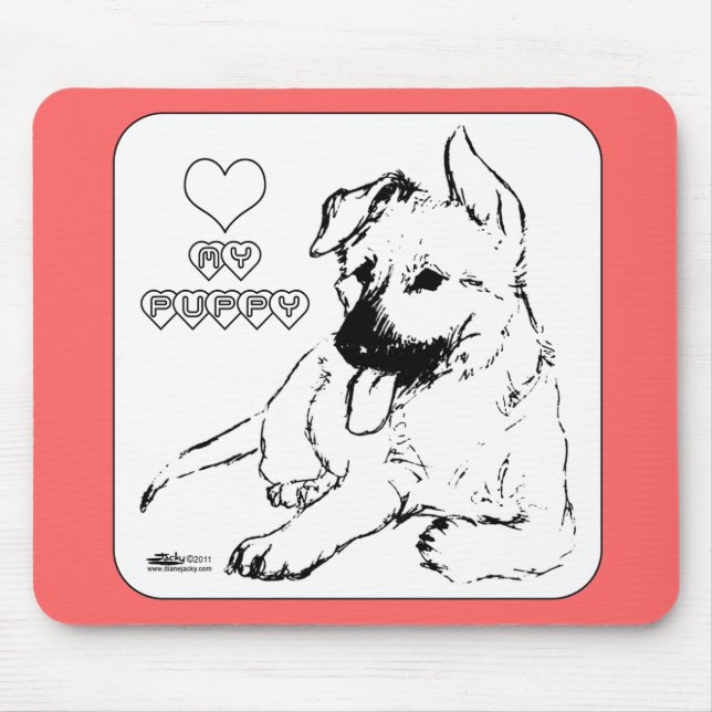 Puppy Love Mouse Pad (Front)