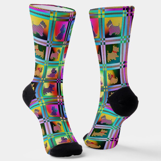Puppy Love  Multicolored Socks (Angled)