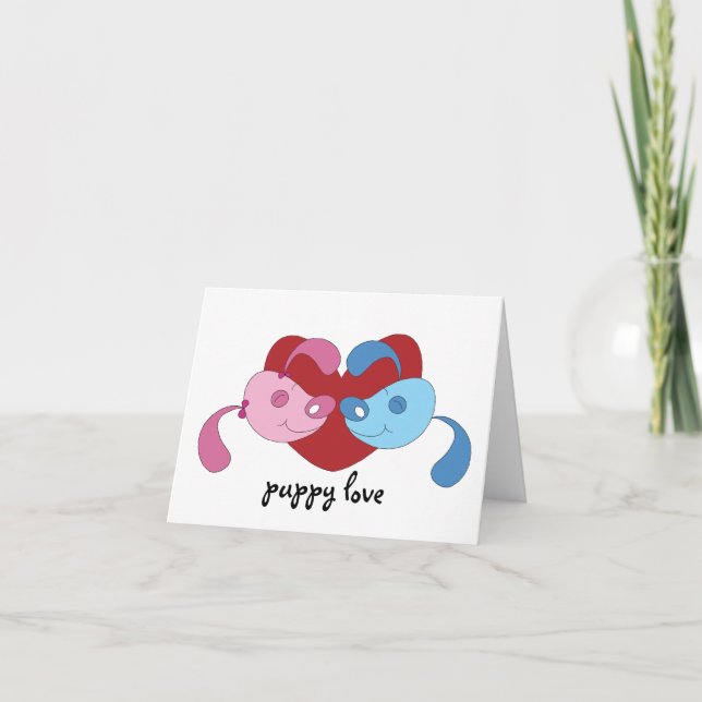 Puppy Love Note Card (Front)