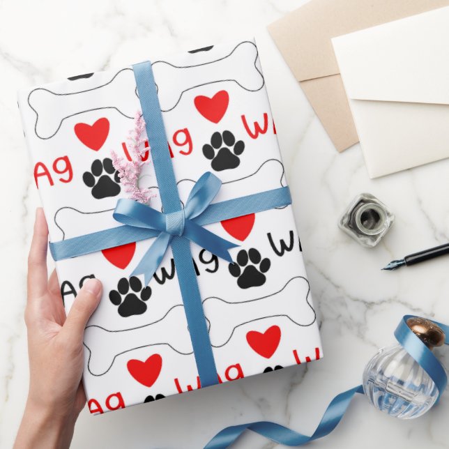 Puppy Love Pattern Wrapping Paper (Gifting)
