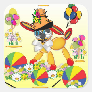 Puppy Love Square Sticker