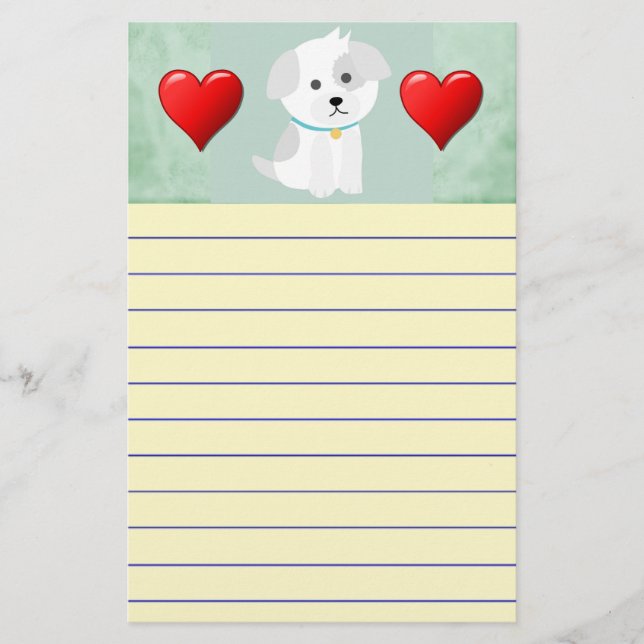 Puppy Love Stationery (Front)