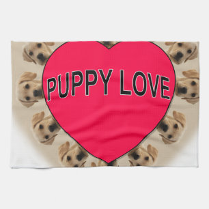 Puppy Love Tea Towel