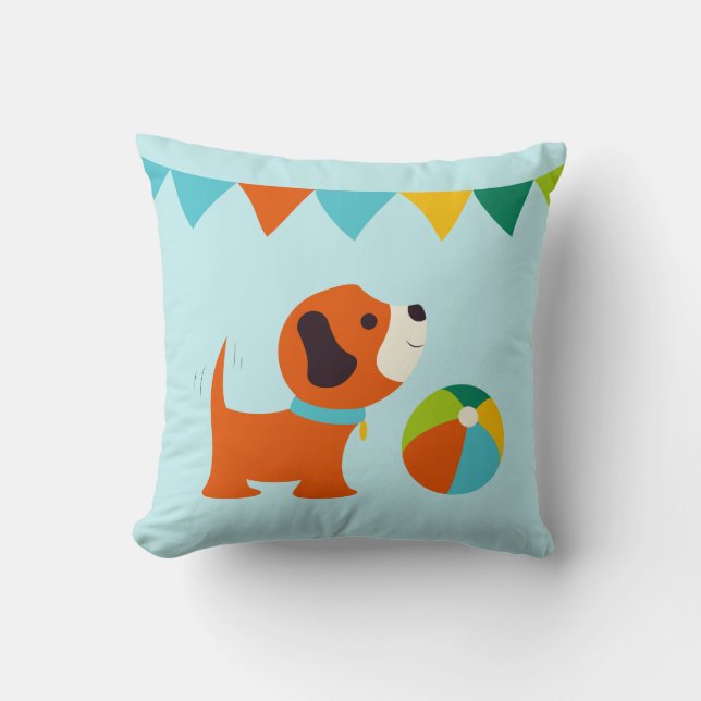 Puppy Love Throw Pillow (Front)