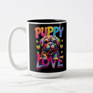 Puppy Love Two-Tone Coffee Mug