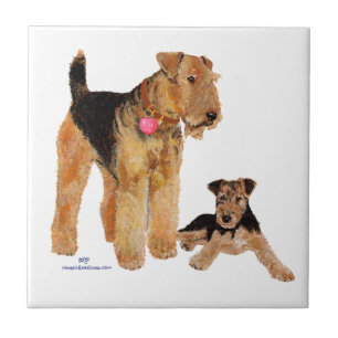 Puppy Love Valentine Ceramic Tile