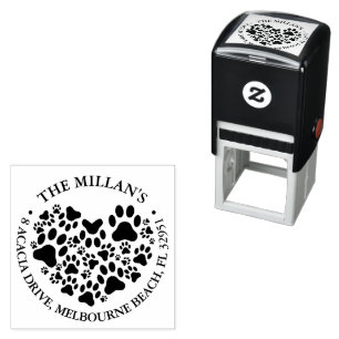 puppy lover theme self-inking stamp
