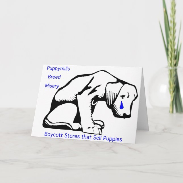 Puppy Mills Breed Misery Card (Front)