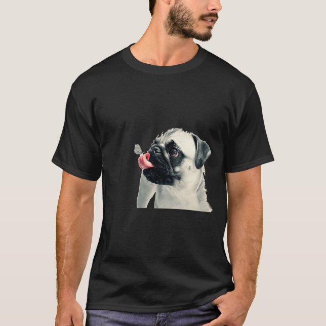 puppy mops dog T-Shirt (Front)