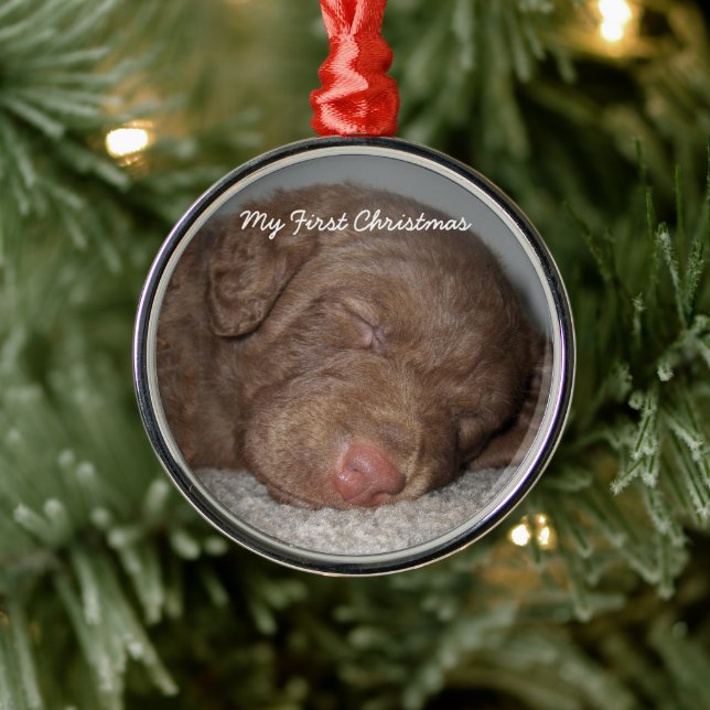 Puppy My First Christmas Photo Ornaments (Tree)