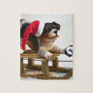 Puppy on a Sled Jigsaw Puzzle