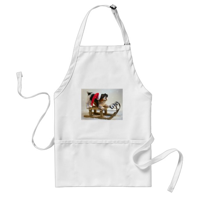 Puppy on a Sled Standard Apron (Front)
