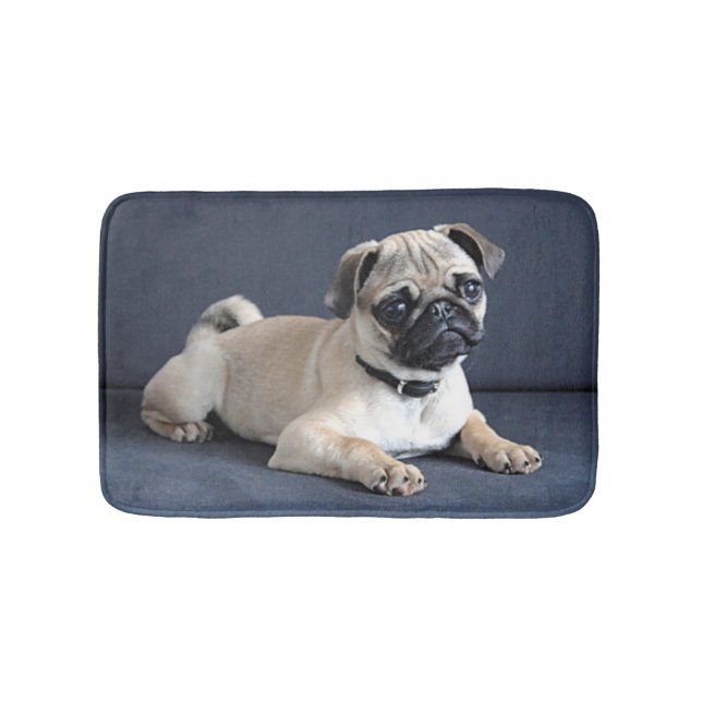 Puppy On Lounging Couch Bath Mat (Front)