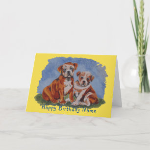 Puppy Painting Birthday Card