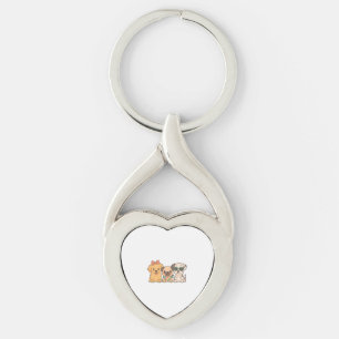 Puppy Pals – Cute Trio of Dogs in Pastel Style Key Ring