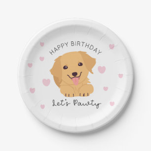 Puppy Paper Plates Dog Birthday Party Tableware