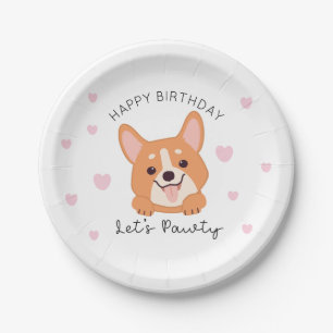 Puppy Paper Plates Lets Pawty Party Tableware