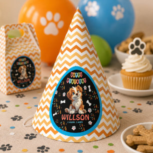 Puppy Party Birthday Cute Kids Dog Theme Hat